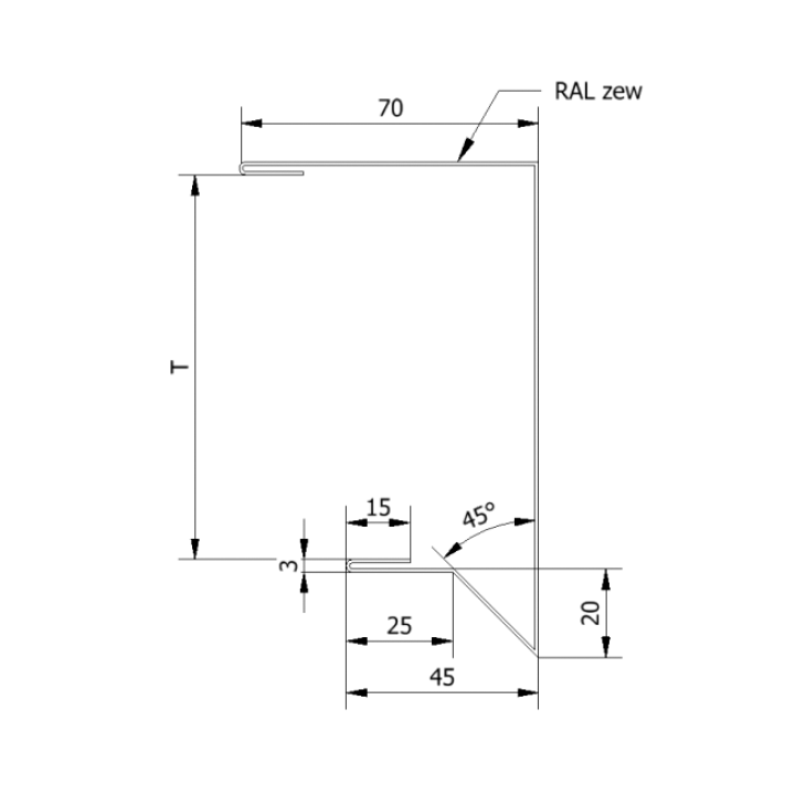 OBD 017 - Listwa połaciowa Typ A