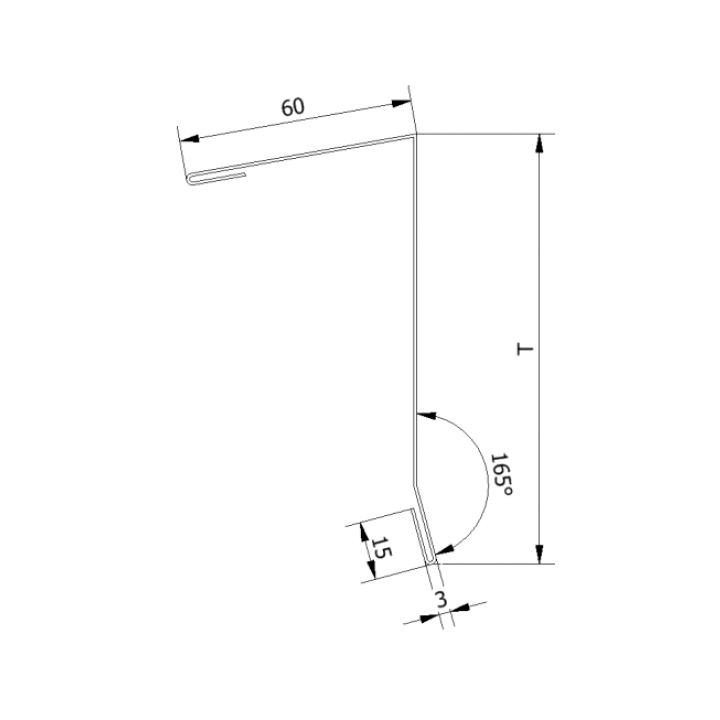 OBD 018 - Listwa połaciowa Typ B