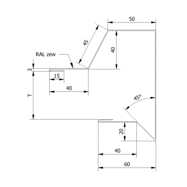 OBD 019 - Listwa połaciowa Typ C