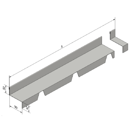 OBS 022 - Гребенчатый планка для стены Тип G5