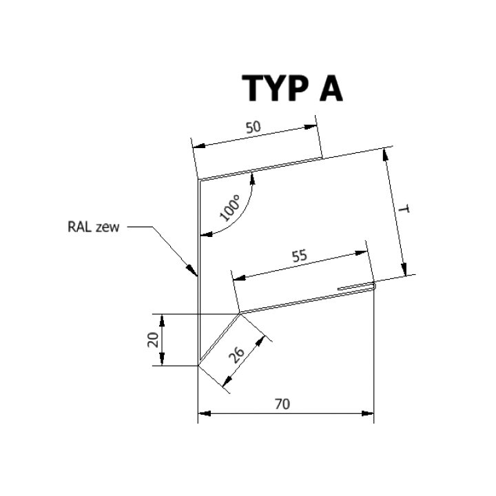 OBD 026 - Listwa okapowa - Typ A