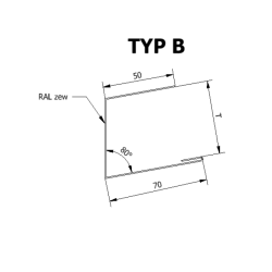 OBD 027 - Okapová lišta - Typ B