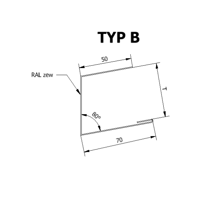 OBD 027 - Listwa okapowa - Typ B
