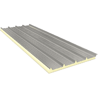 AGRO 140 mm - Fiberglass, dachowe płyty warstwowe RAL 9002