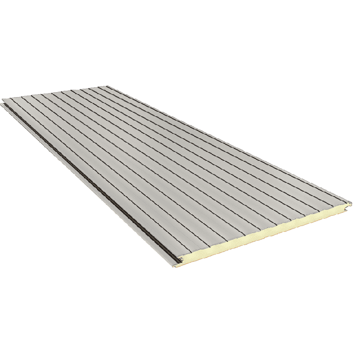 FN 60 mm - łączenie ukryte, ścienne płyty warstwowe RAL 9002